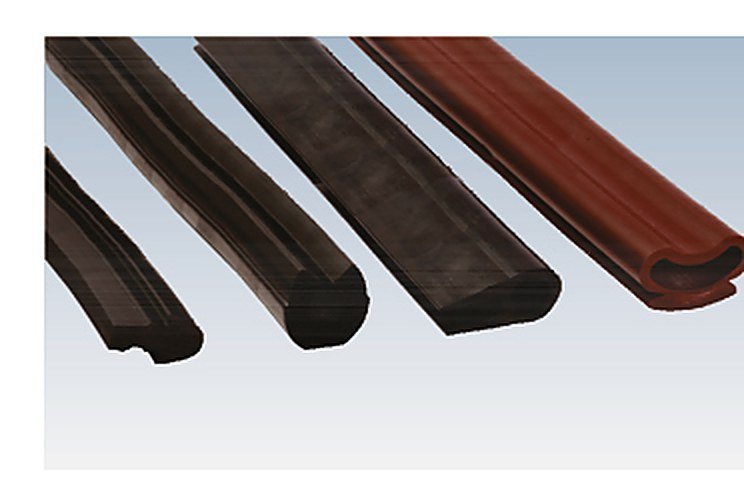 Custom rubber extrusion profiles in various shapes and sizes