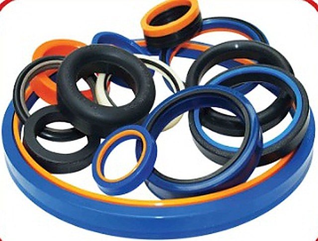 Assorted hydraulic cylinder seal kit with polyurethane and rubber seals